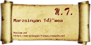 Marzsinyan Tímea névjegykártya